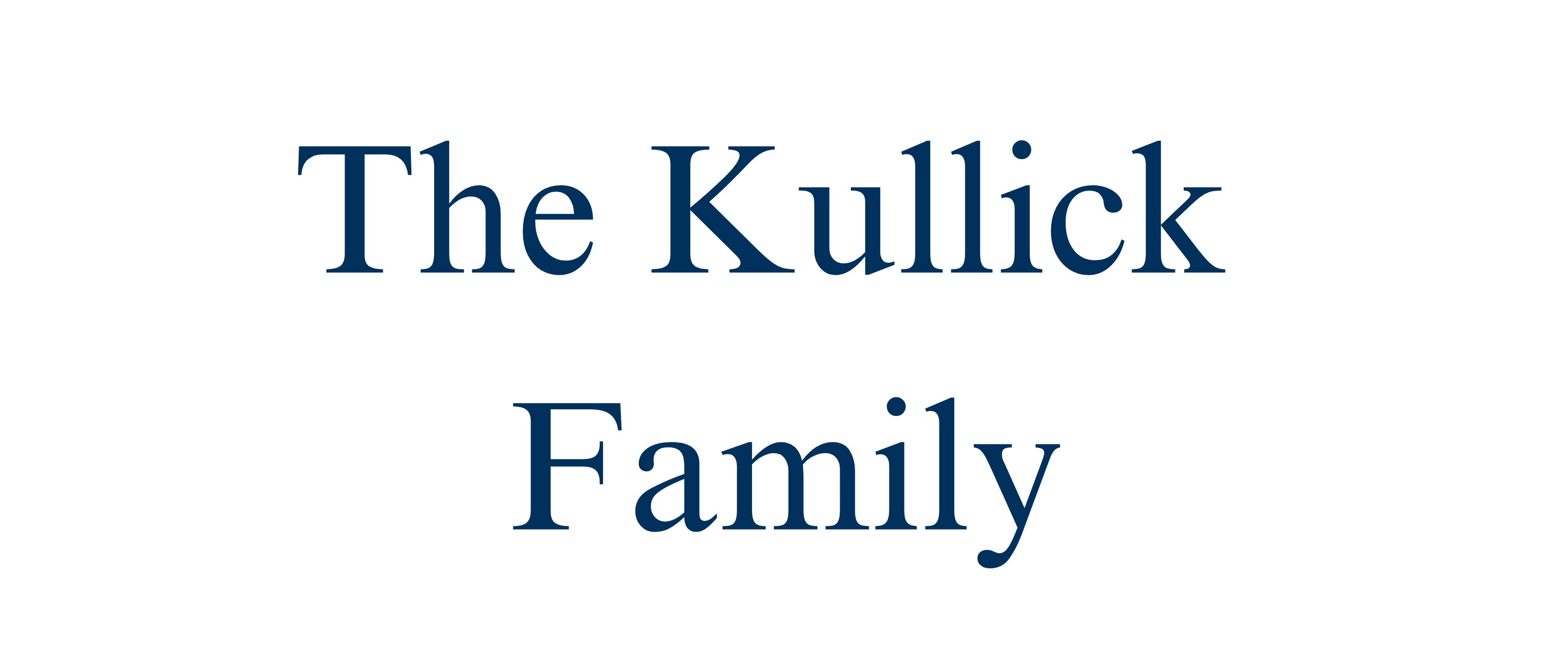 The Kullick Family 
